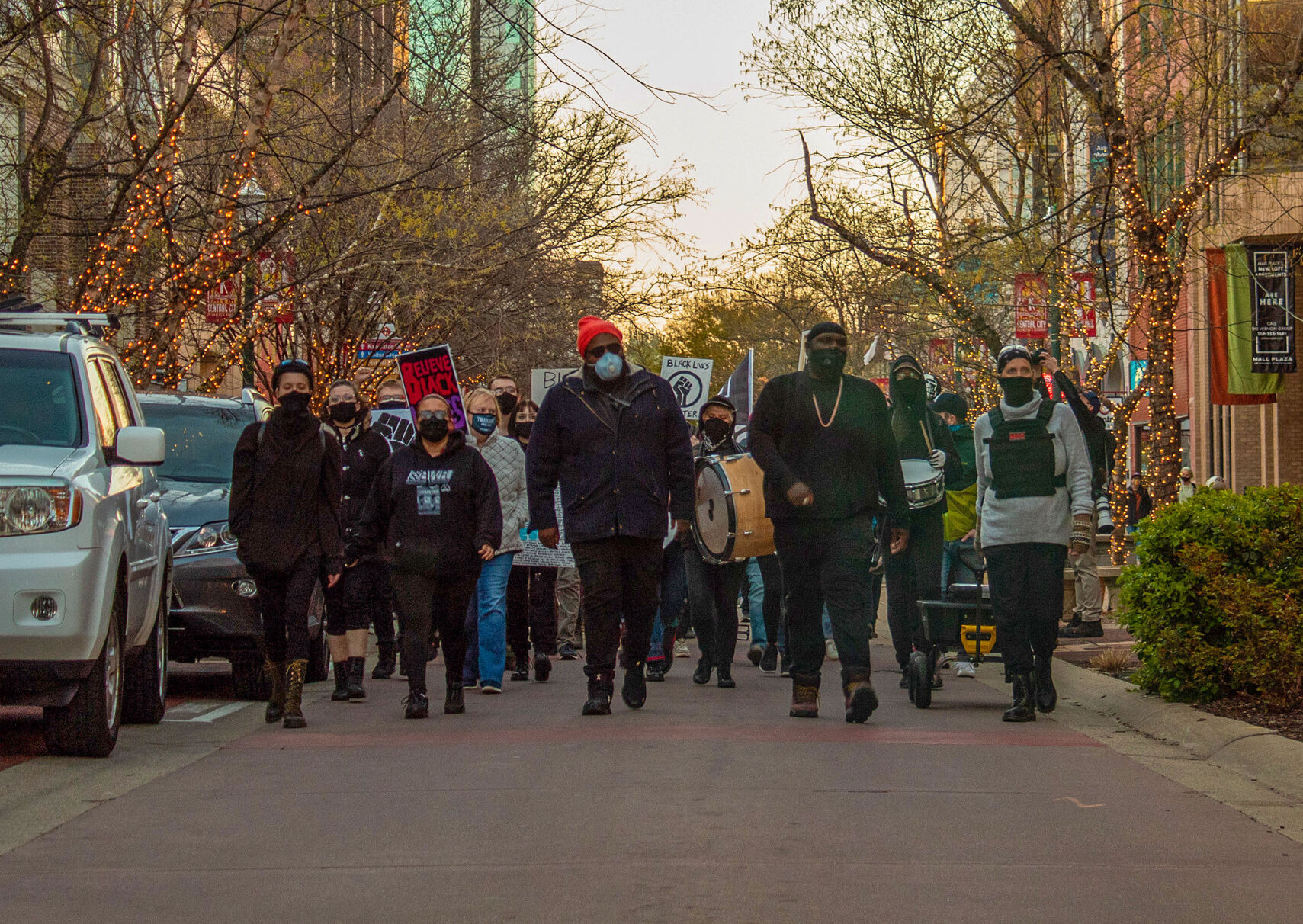 Kalamazoo resident gathered in downtown Kalamazoo to protest for Black Lives Matter on April 16.
